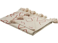 Plaid BHIWANI Bomuld 130 x 180 cm Beige
