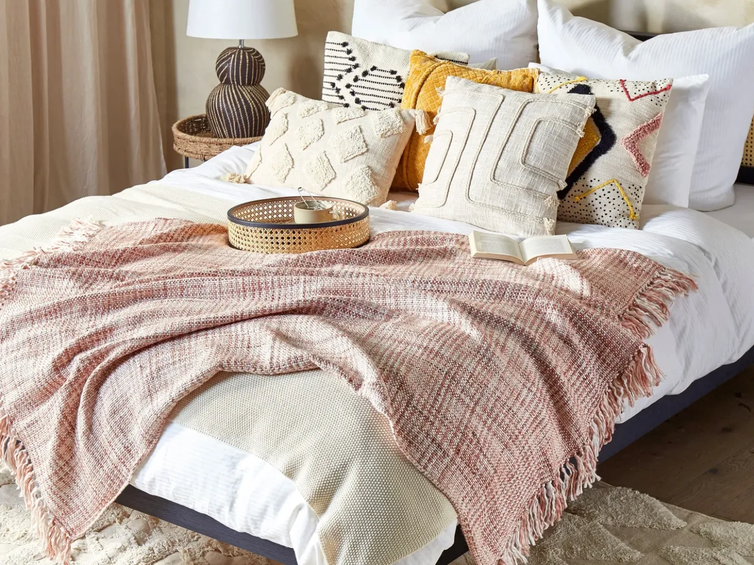 Plaid DEURALI 125 x 150 cm Brun