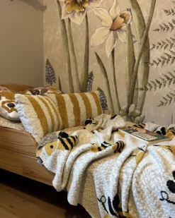 Plaid DRAGAN Bomuld 130 x 170 cm Lys Beige