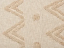 Plaid FATEHPUR Bomuld 130 x 180 cm Beige