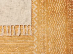 Plaid FIROZABAD Bomuld 130 x 180 cm Orange