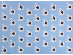 Plaid HILKOT Bomuld 130 x 170 cm Blå