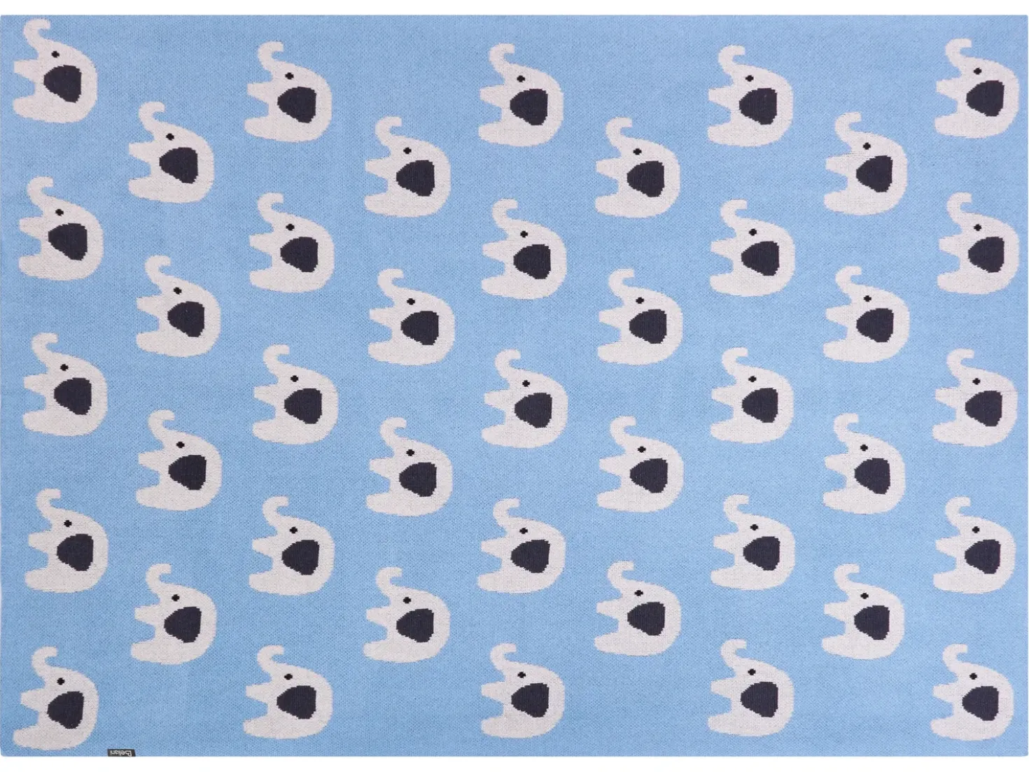 Plaid HILKOT Bomuld 130 x 170 cm Blå