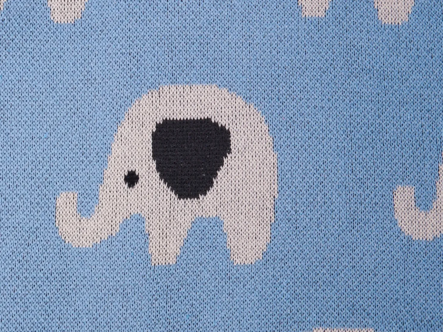 Plaid HILKOT Bomuld 130 x 170 cm Blå