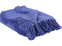 Plaid KHARI Bomuld 125 x 150 cm Lilla