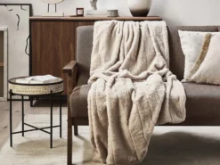 Plaid LABYAR 150 x 200 cm Beige