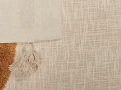 Plaid MATHURA Bomuld 130 x 180 cm Beige