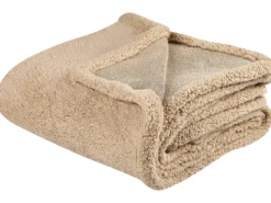 Plaid MIRGE 125 x 150 cm Sand Beige