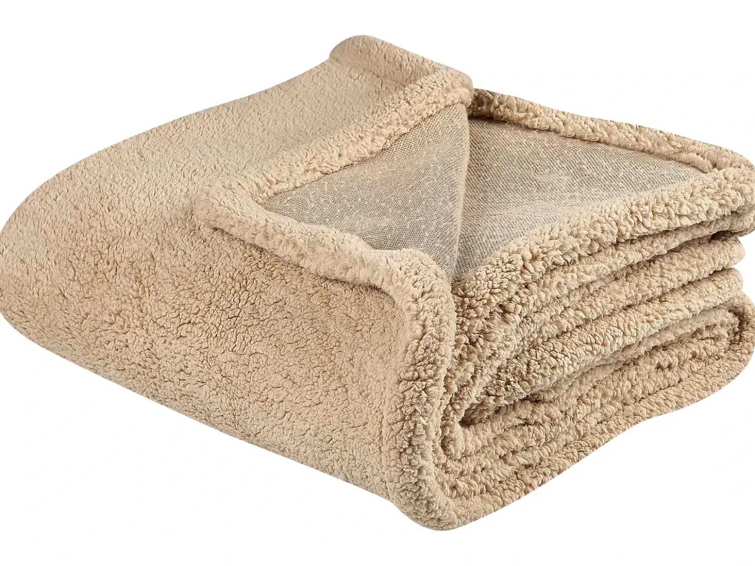 Plaid MIRGE 125 x 150 cm Sand Beige