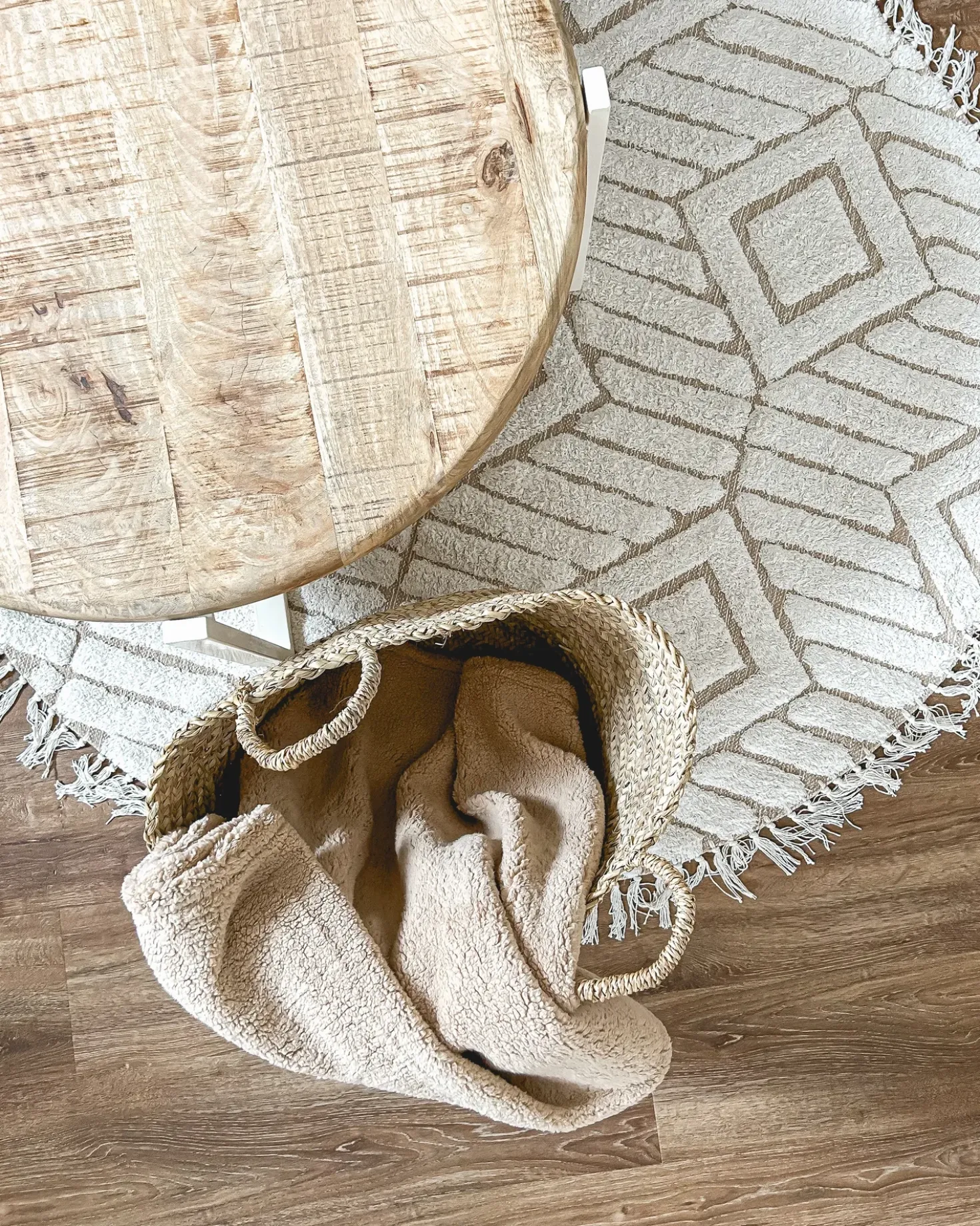 Plaid MIRGE 125 x 150 cm Sand Beige