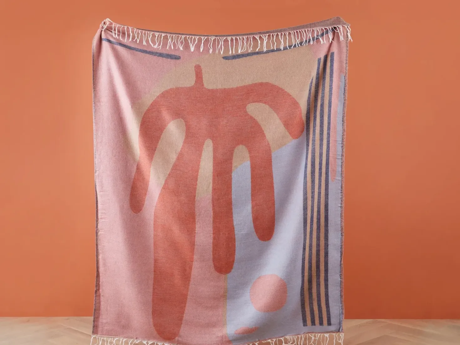 Plaid RESHA 130 x 170 cm Multifarvet