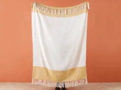 Plaid SALME 130 x 170 cm Beige