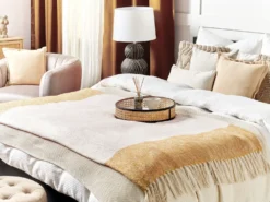 Plaid SALME 130 x 170 cm Beige
