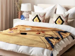 Plaid SHIMLA Bomuld 130 x 180 cm Orange