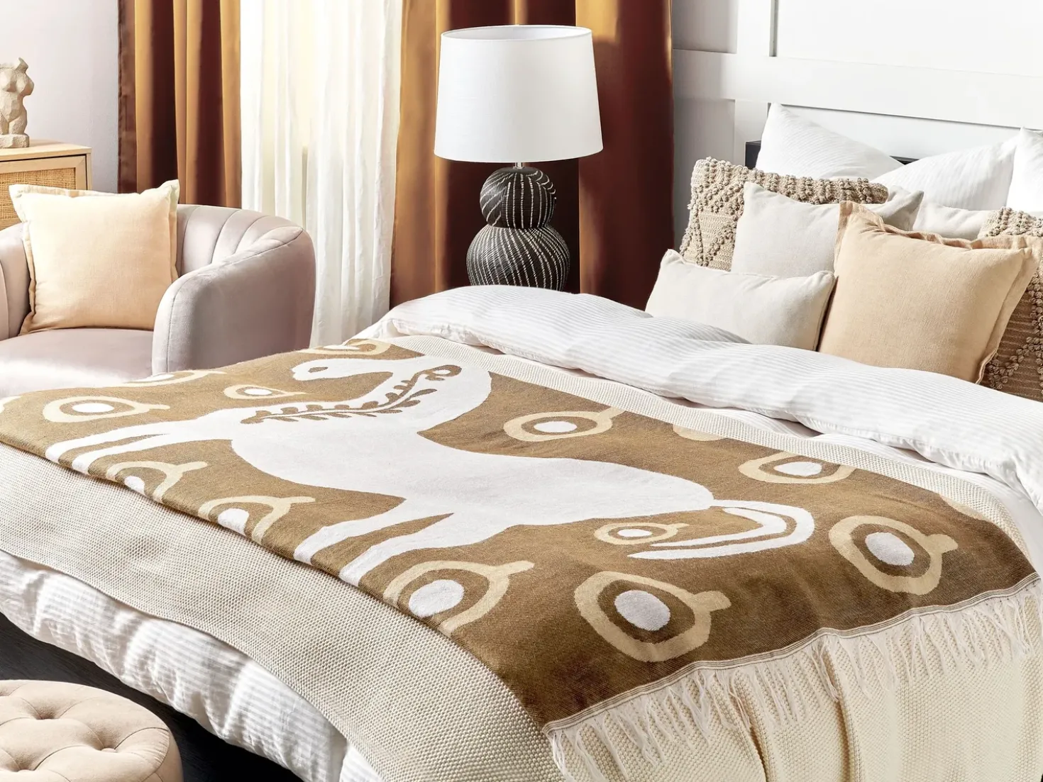 Plaid SIDDHA 130 x 170 cm Brun
