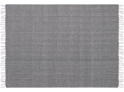 Plaid TANGIER Bomuld 130 x 160 cm Sort