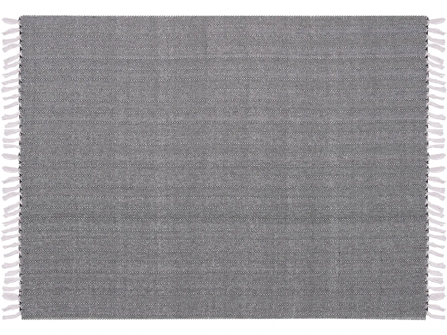 Plaid TANGIER Bomuld 130 x 160 cm Sort
