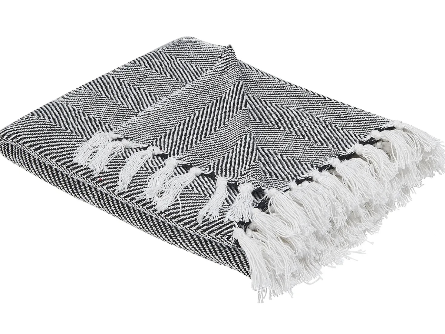 Plaid TANGIER Bomuld 130 x 160 cm Sort