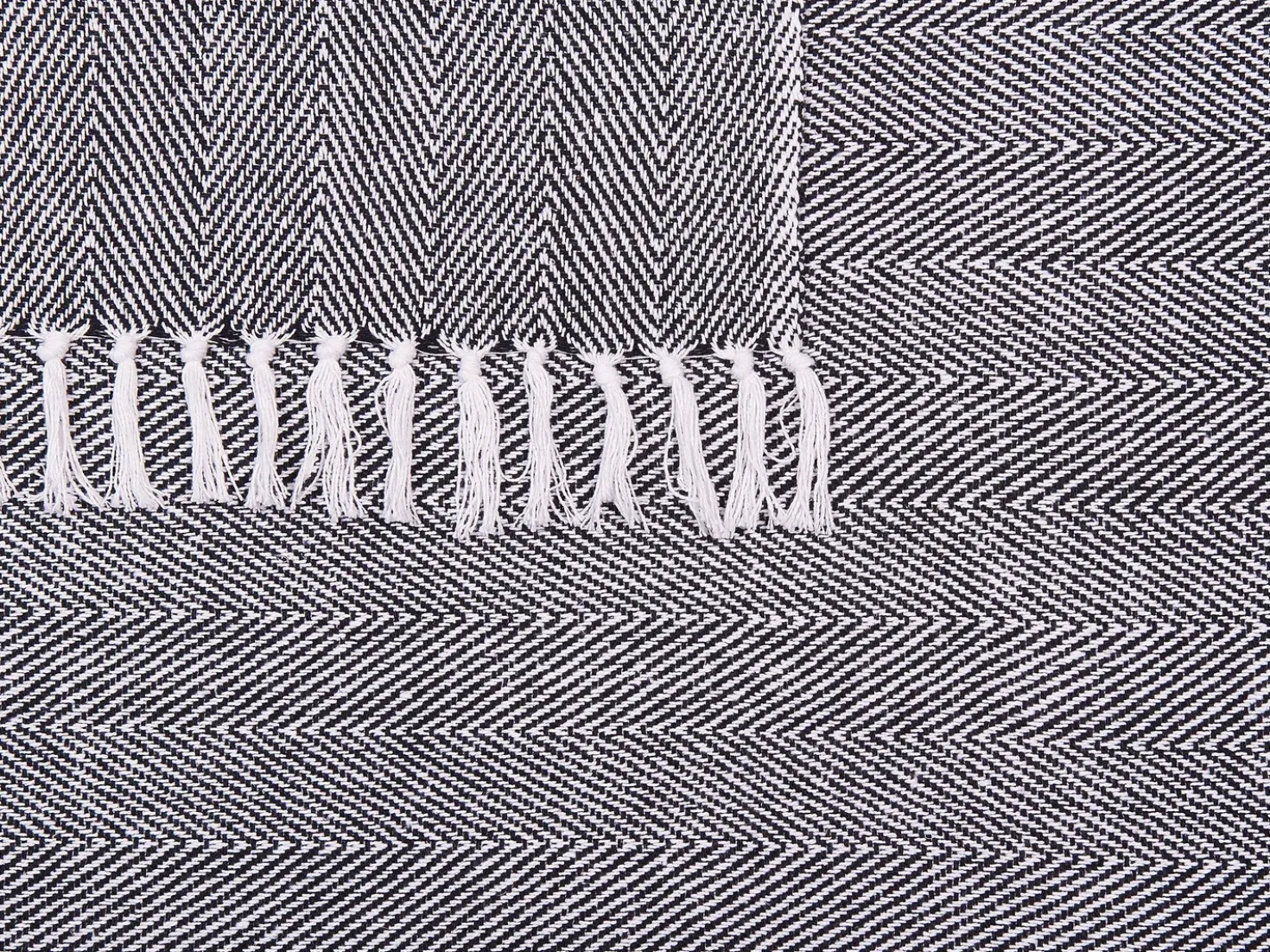 Plaid TANGIER Bomuld 130 x 160 cm Sort