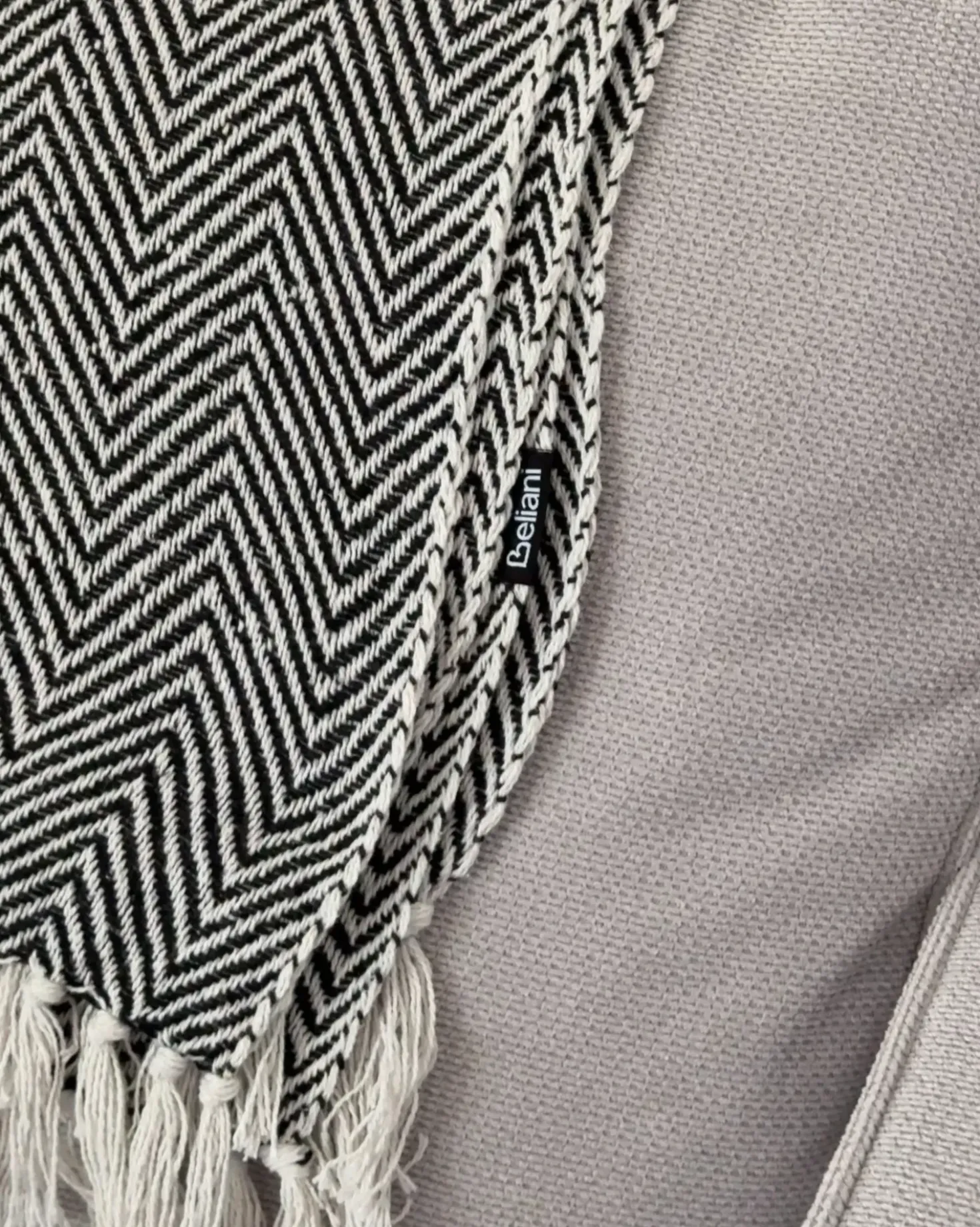 Plaid TANGIER Bomuld 130 x 160 cm Sort