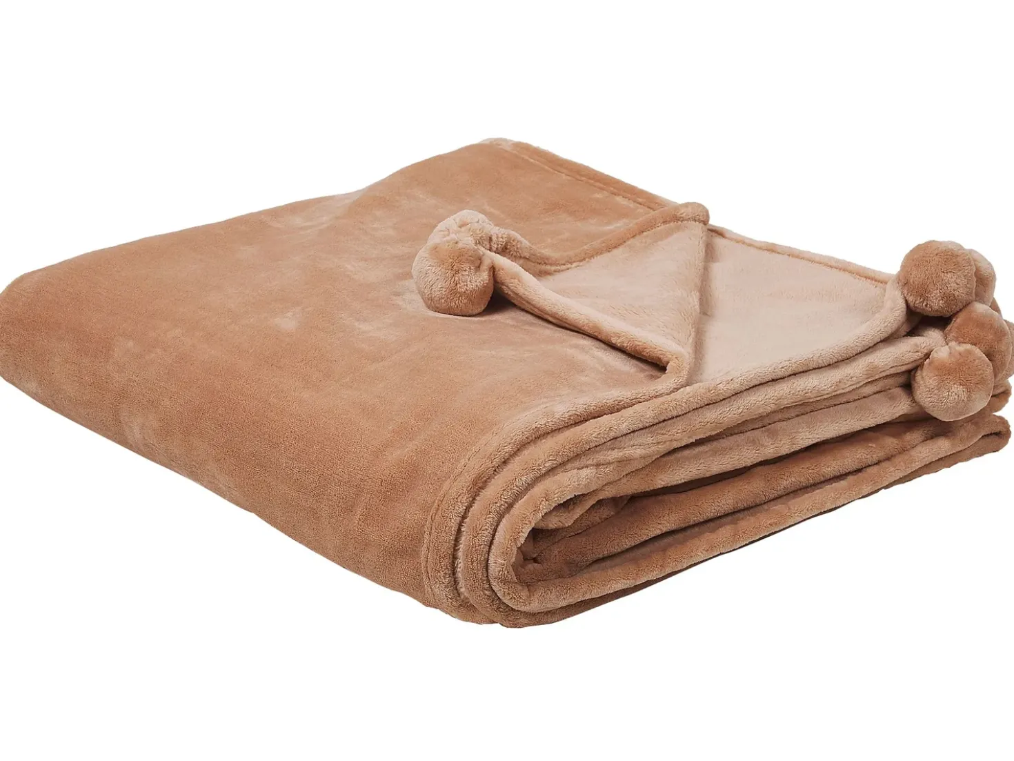 Plaid TERKE 200 x 220 cm Lysebrun