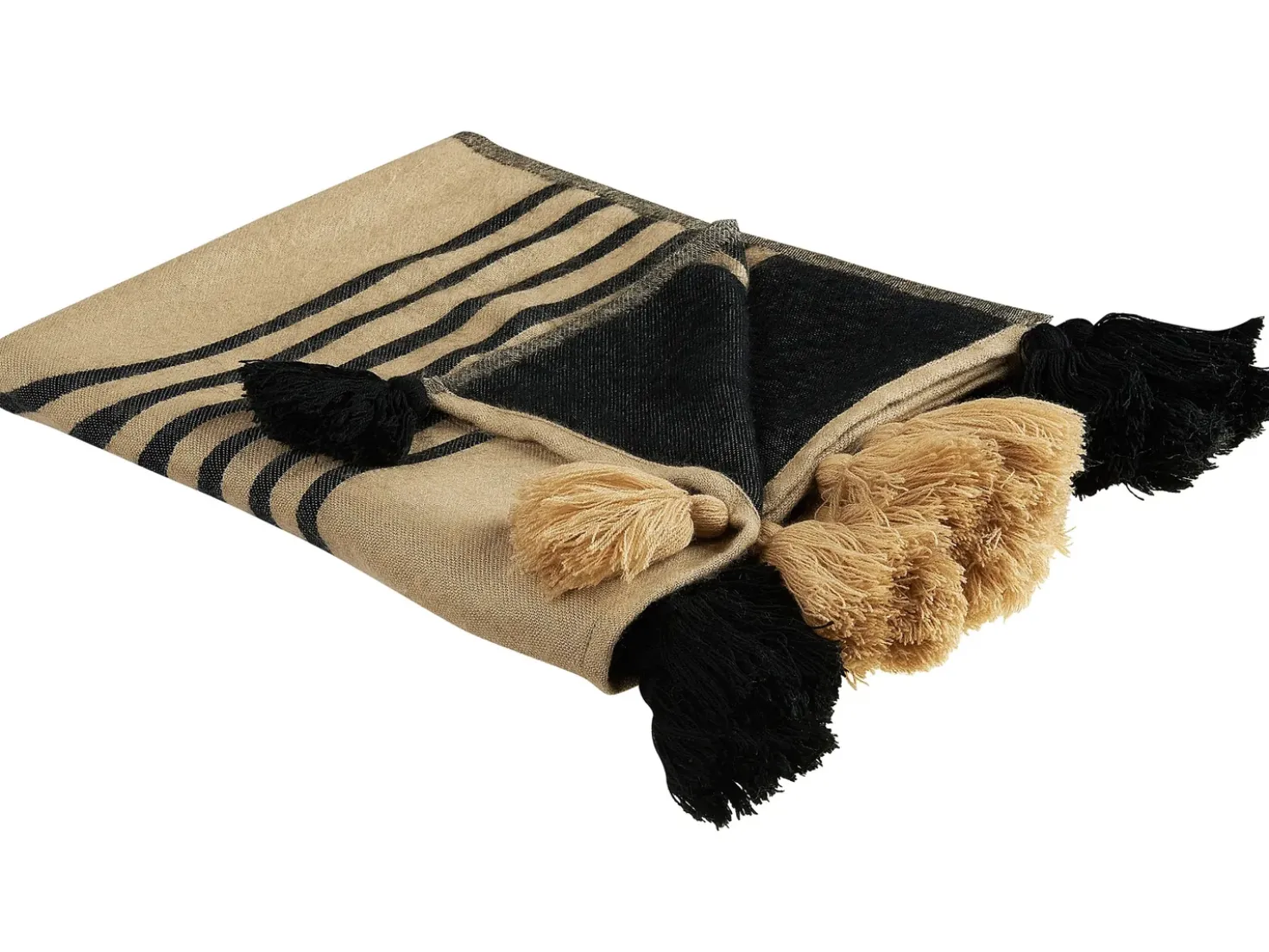 Plaid THAPREK 130 x 170 cm Beige