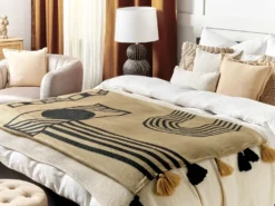 Plaid THAPREK 130 x 170 cm Beige