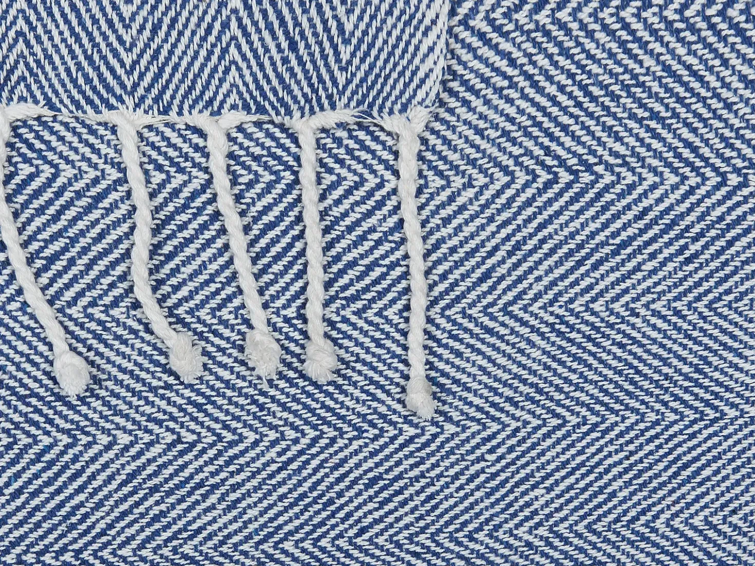 Plaid TILMI Bomuld 130 x 160 cm Blå