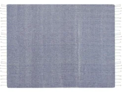 Plaid TILMI Bomuld 130 x 160 cm Blå