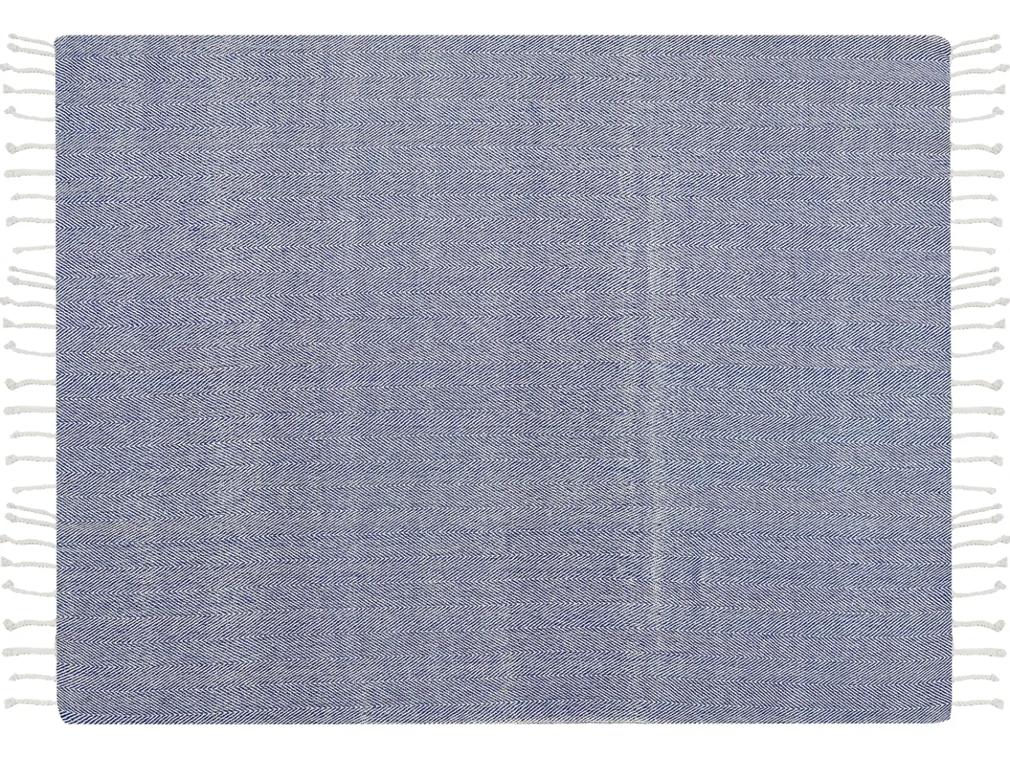Plaid TILMI Bomuld 130 x 160 cm Blå