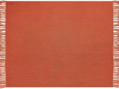 Plaid YARSA Bomuld 125 x 150 cm Rød