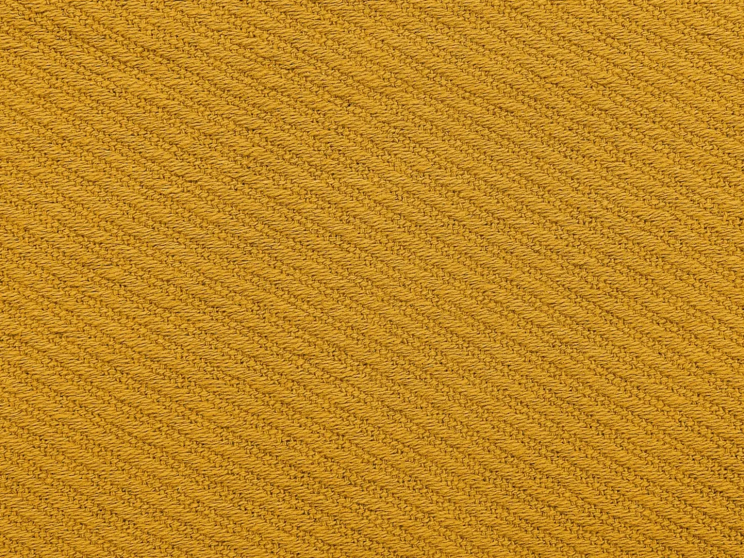 Plaid YARSA Bomuld 125 x 150 cm Sennepsgul