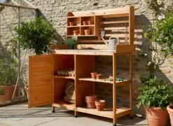 Plantebord MELDOLA Ædelgran 149 cm 113 cm Lysebrun