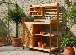 Plantebord MELDOLA Ædelgran 149 cm 113 cm Lysebrun