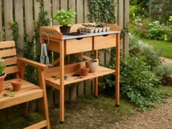 Plantebord RAVANUSA Ædelgran 89 cm 77 cm Lysebrun