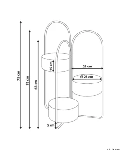 Plantestativ COLUTENA Metal 56 cm Mørkeblå