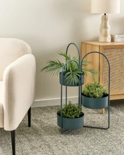 Plantestativ COLUTENA Metal 56 cm Mørkeblå