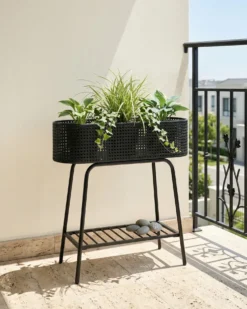 Plantestativ LINNAEA Metal 60 cm Sort