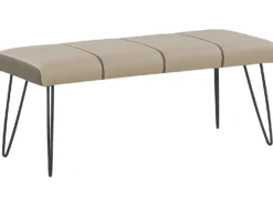 Polstret bænk BETIN Kunstlæder Sand Beige