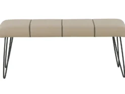 Polstret bænk BETIN Kunstlæder Sand Beige