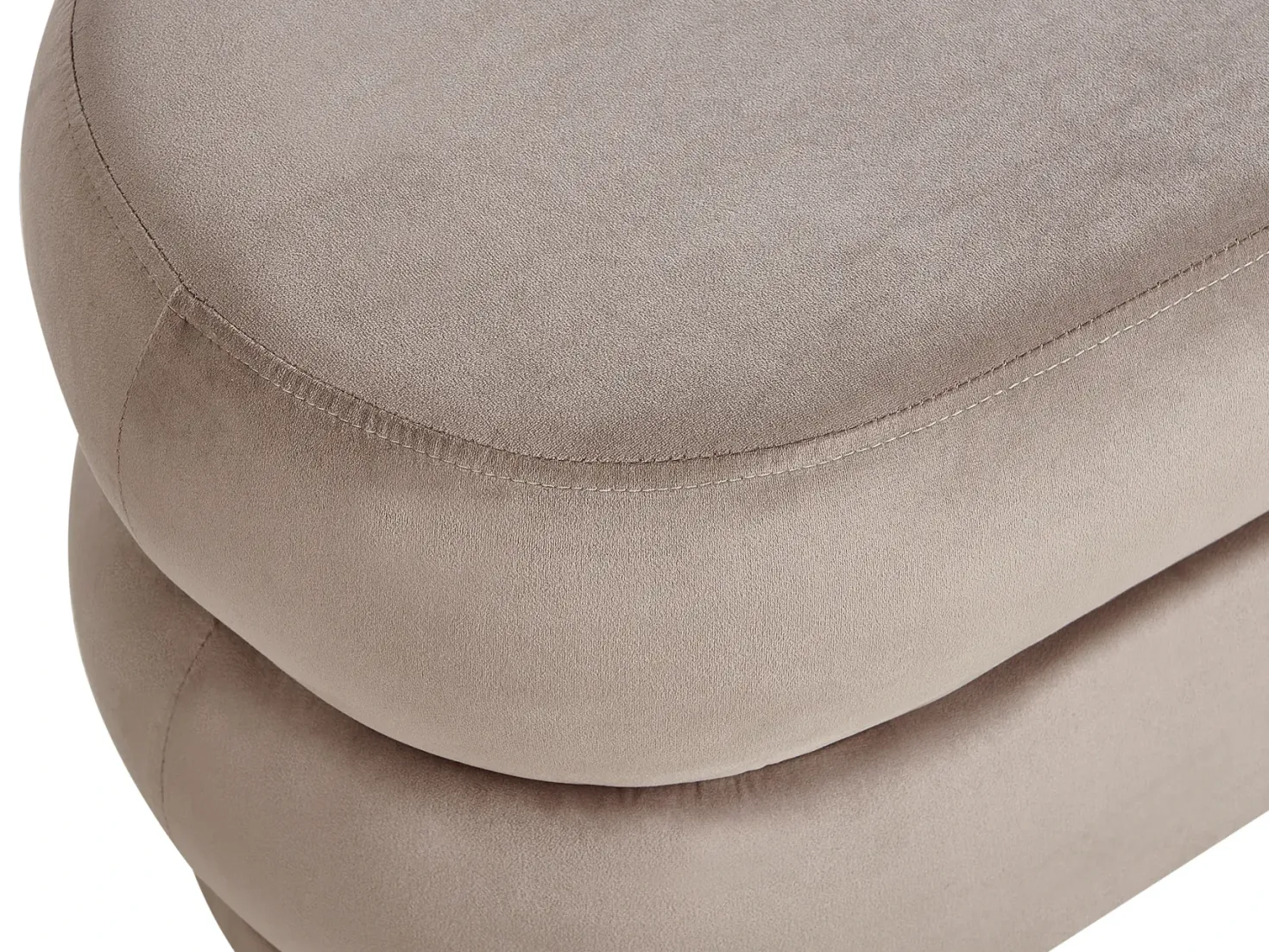 Polstret bænk ELLENDALE Velour Brungrå