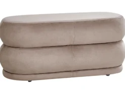 Polstret bænk ELLENDALE Velour Brungrå