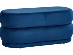Polstret bænk ELLENDALE Velour Navy Blå