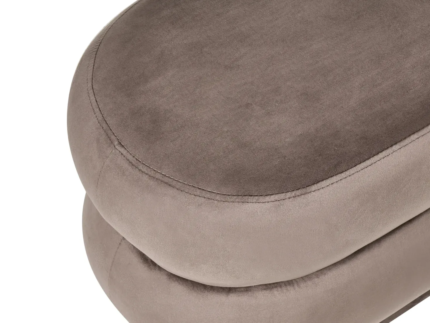 Polstret bænk ELLENDALE Velour Mørkebrun