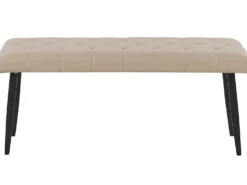Polstret bænk ESSONNE Kunstlæder Beige