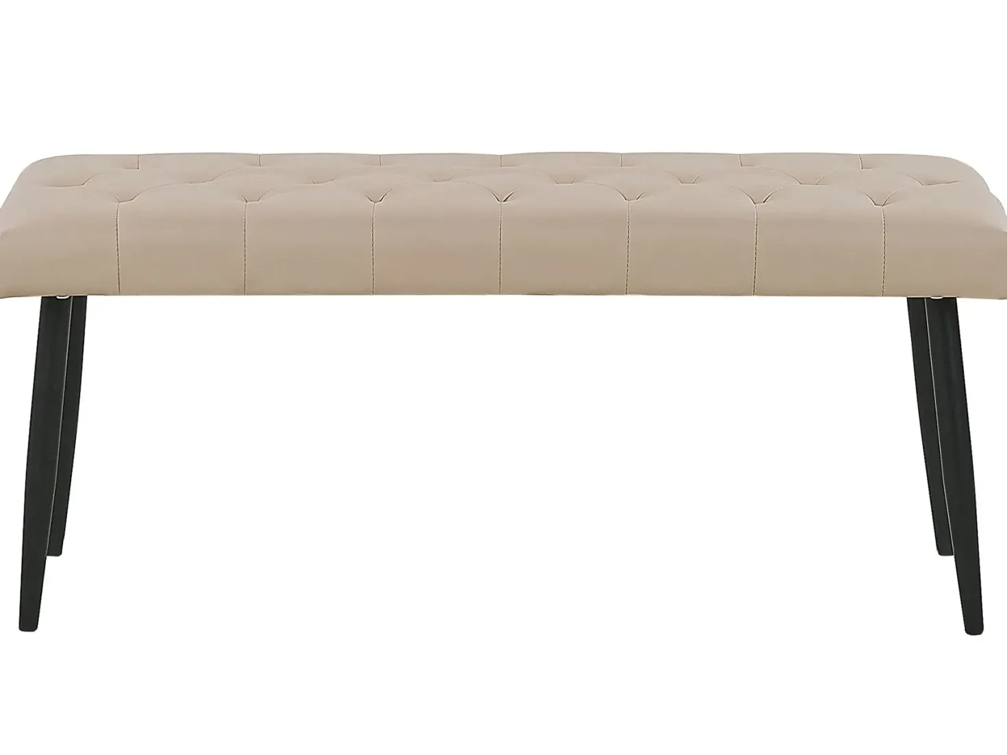 Polstret bænk ESSONNE Kunstlæder Beige