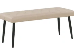 Polstret bænk ESSONNE Kunstlæder Beige