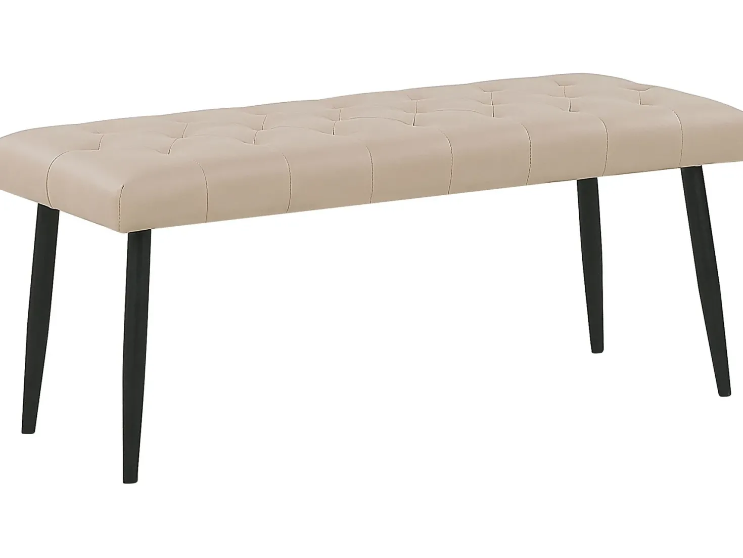 Polstret bænk ESSONNE Kunstlæder Beige