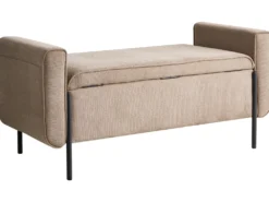 Polstret bænk med opbevaring LEWES Beige
