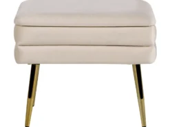 Polstret bænk med opbevaring ODESSA Velour Beige